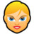 Female Face FE 2 blonde Icon